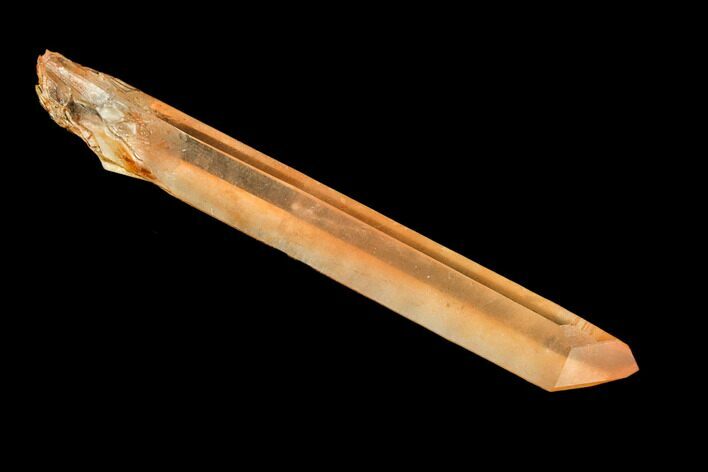 Long, Tangerine Quartz Crystal - Madagascar #112837